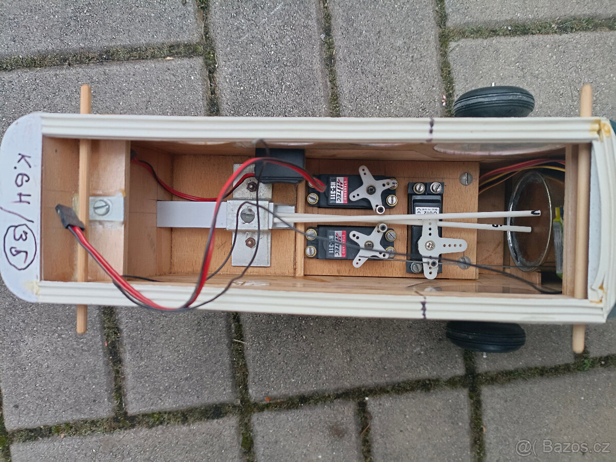 Starší ale nové nelétané rc letadlo motor OS MAX cca nový - 13