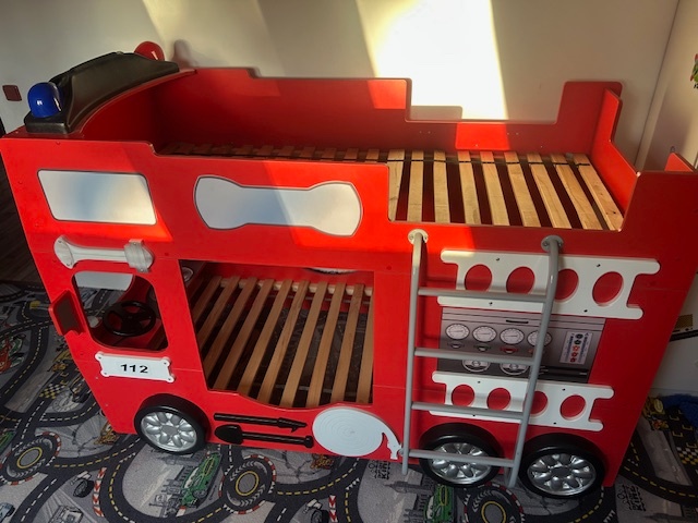 Dětská patrová postel se zábranou a nočním osvětlením Hasiči - 13