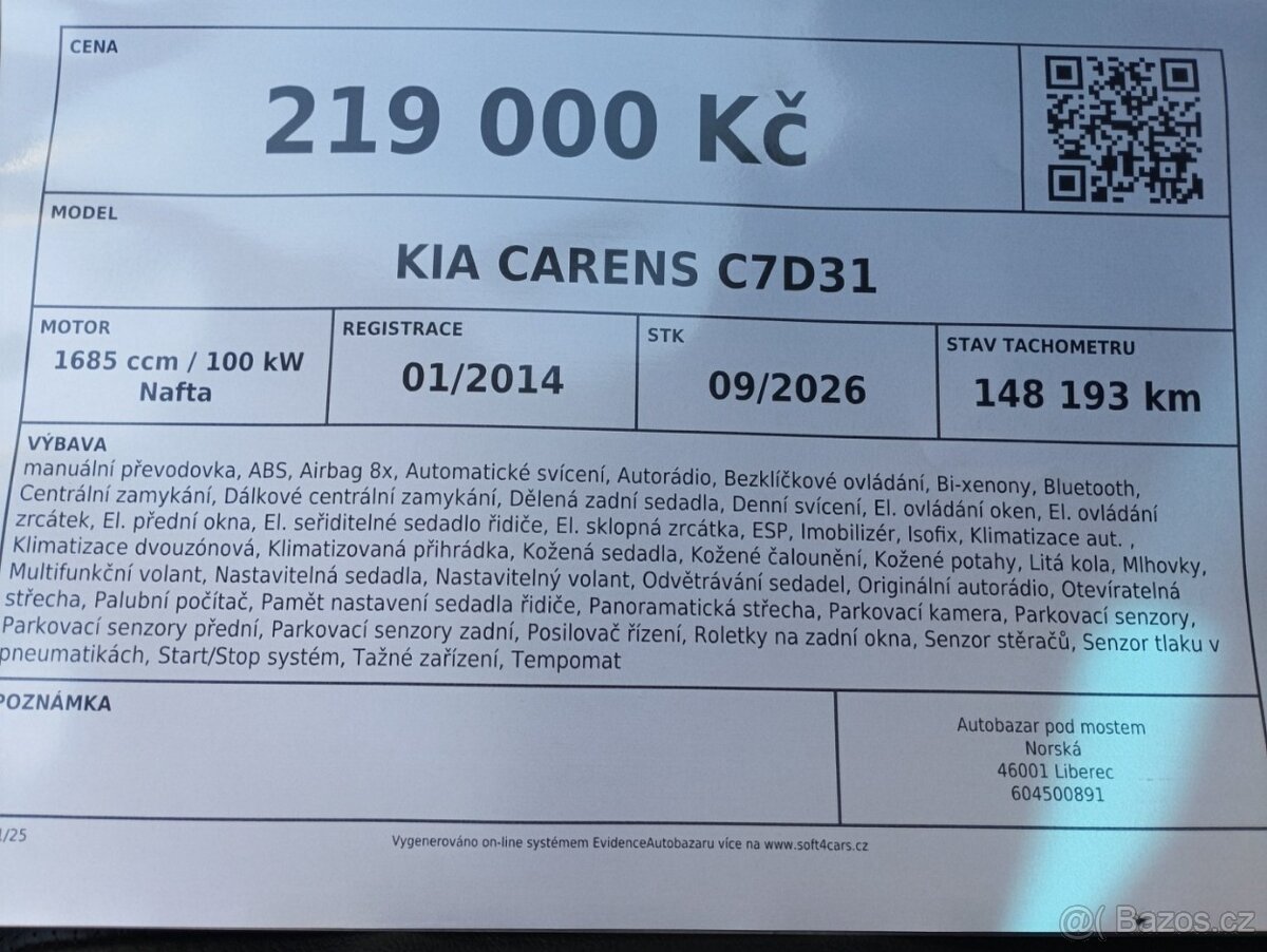 Kia Carens C7D31 - 13