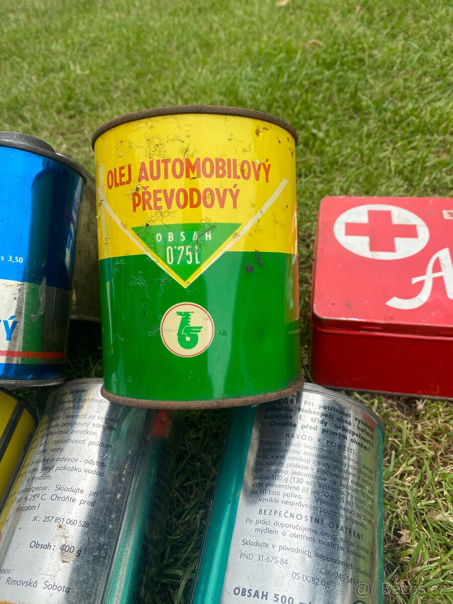 plechovka od oleje stará plechovka olej benzina retro moto - 13