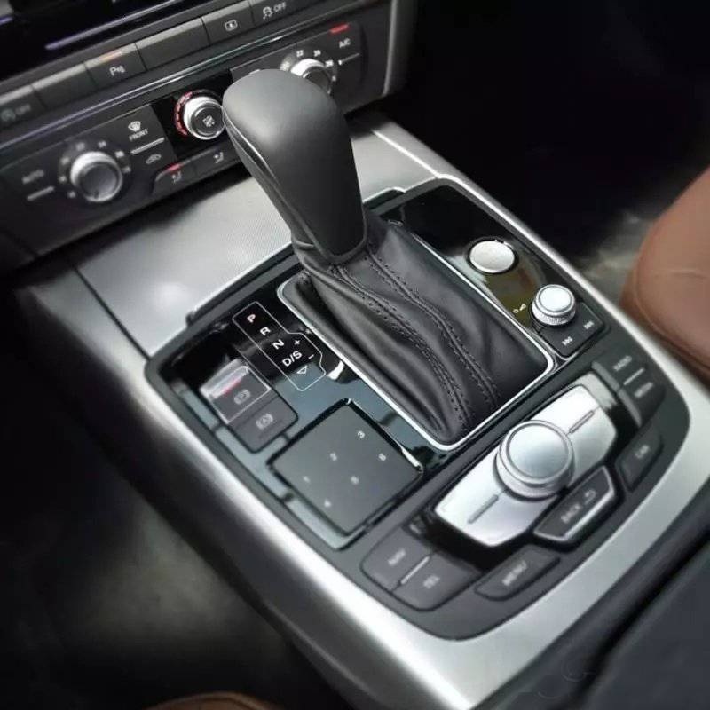 Kožená radici páka AUDI A6 A7 perforovaná / hladká koža - 13