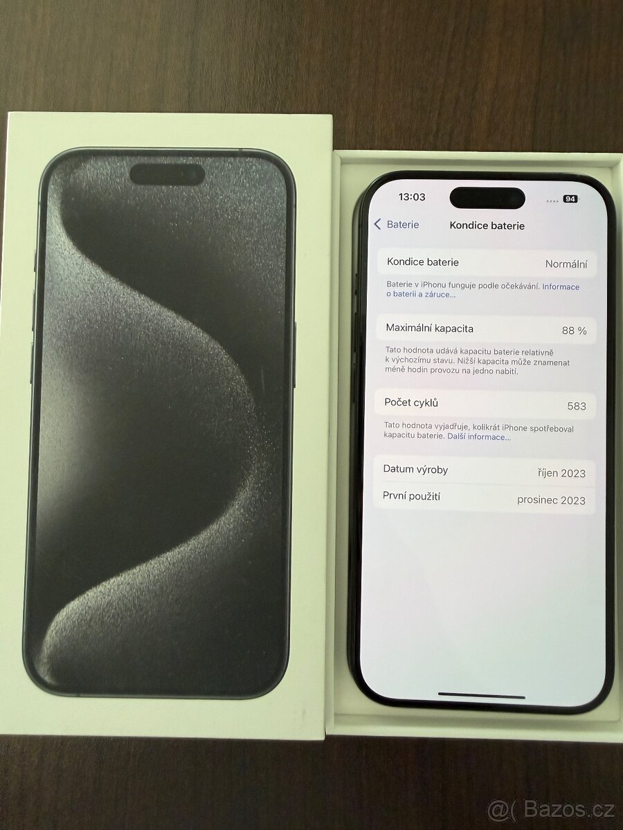 IPhone 15 pro 128GB black titanum vesmírně černý - 13