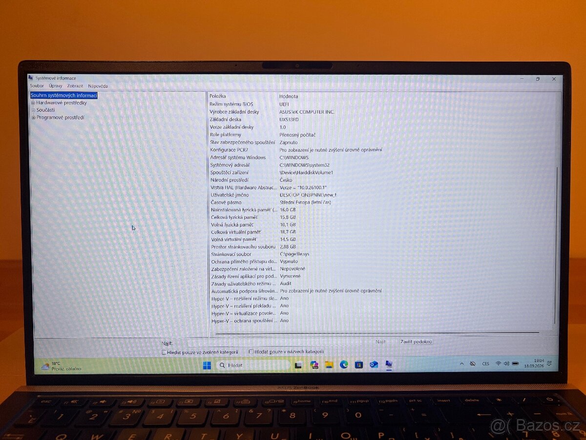 ASUS ZenBook 15,6 UX533FD - 13