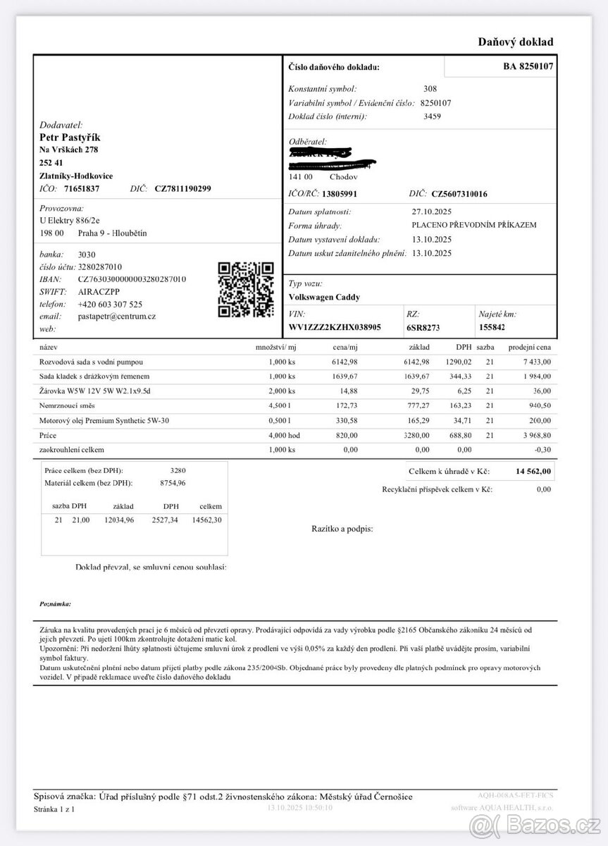 VW CADDY 2.0 TDI, 2016, TOP STAV - 13