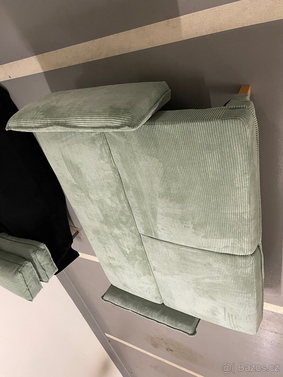 Manšestrová rozkládací pohovka 218 см - 13