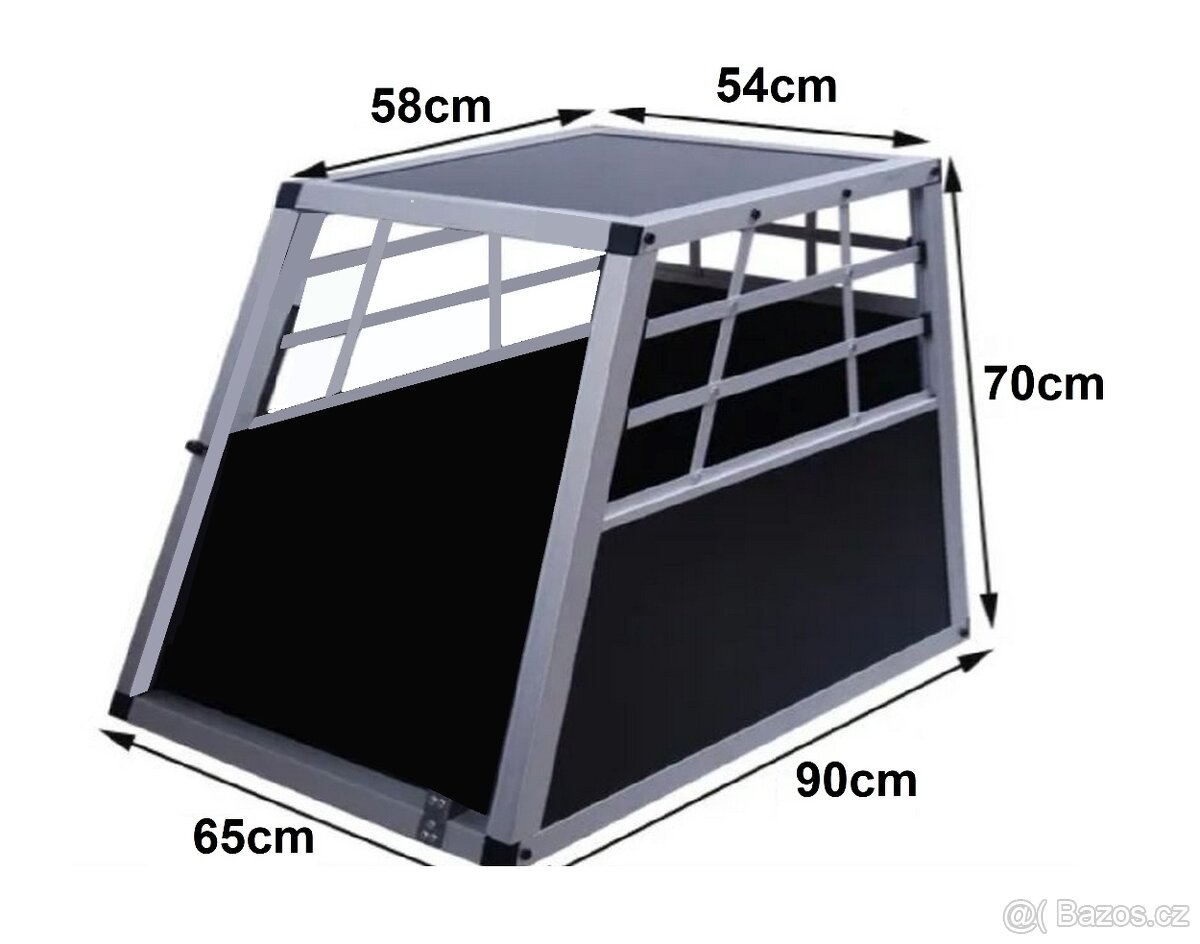 klec na většího psa ALU přepravní box + PODLOŽKA - 13