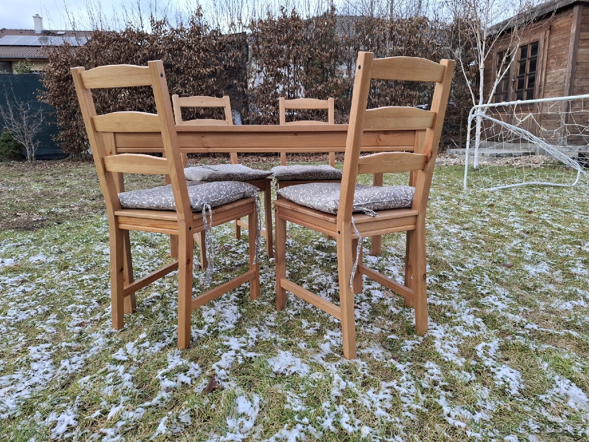 Jokkmokk stůl IKEA + 4 židle - 13