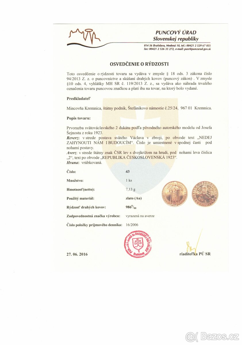 Kompletní sada Svatováclavských dukátů od Šejnosta - 13