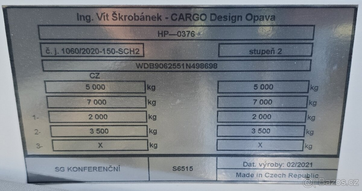 Prodám speciál MB Sprinter 519 CDI, 4x4 - částečně pancéřova - 13