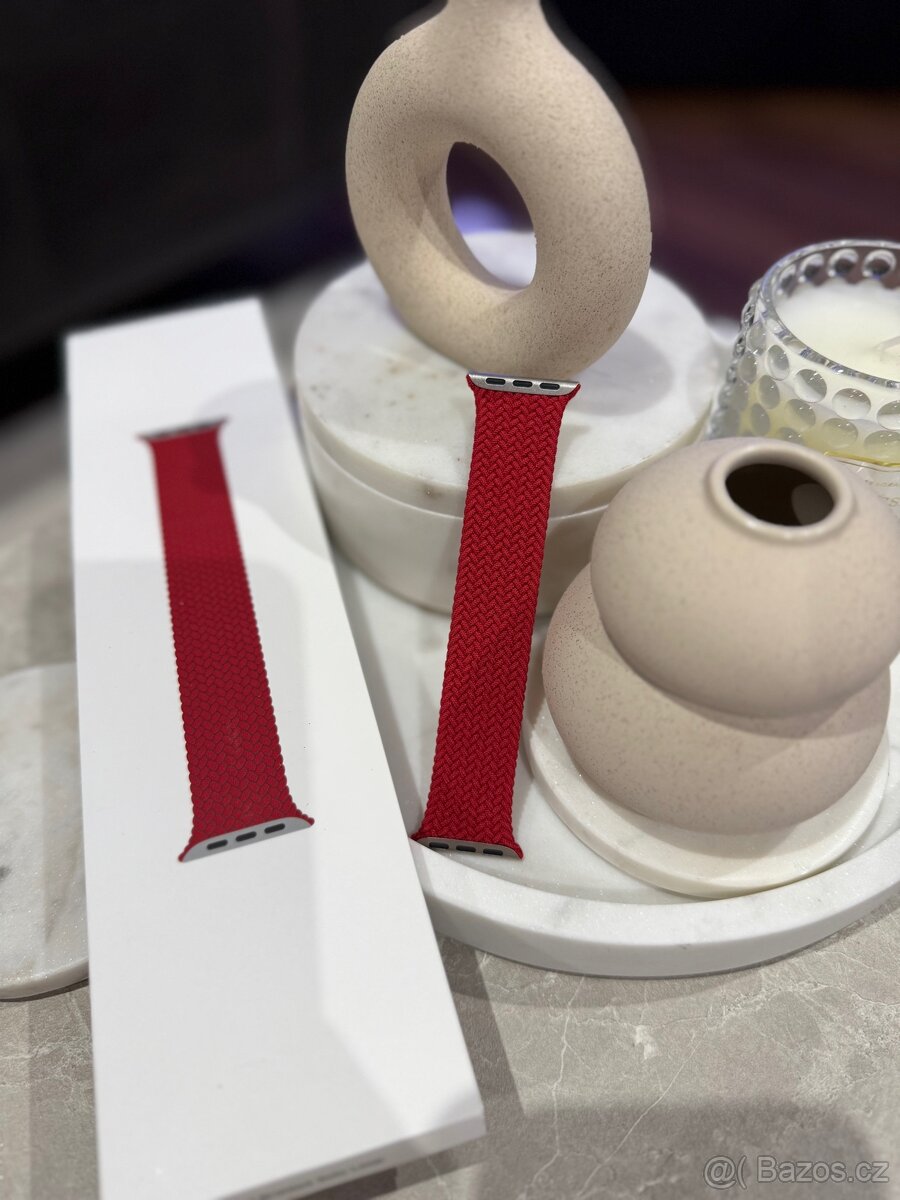 Luxusní, červený pásek na hodinky Apple Watch - 13