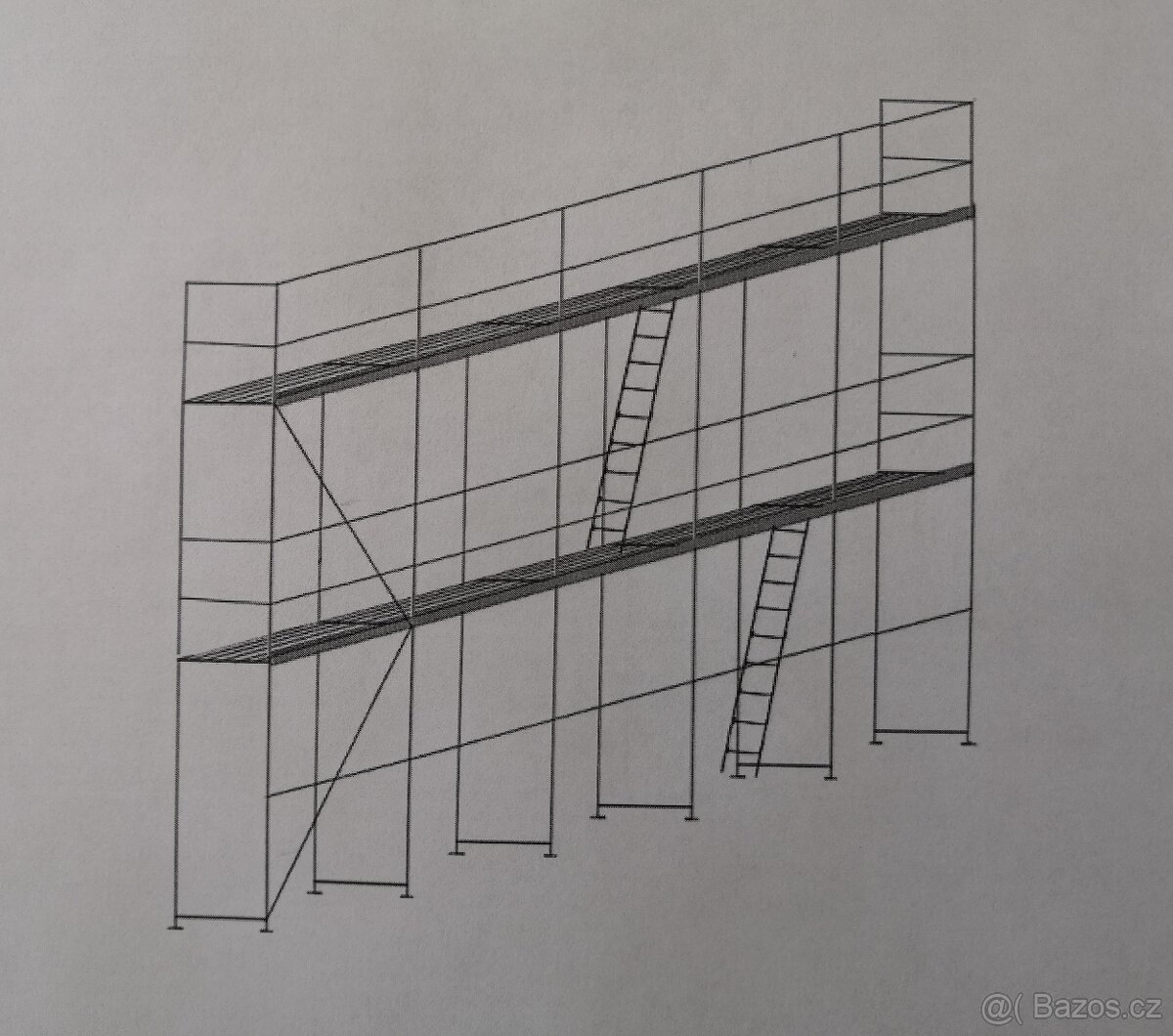 Prodám originál lešení Layher blitz 73 cca 100m2 - 13