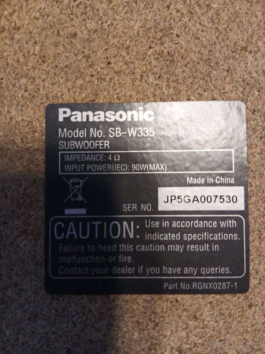 DOMÁCÍ KINO ZN. PANASONIC 220 V. - 13