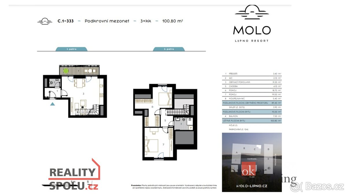 Prodej, byty/3+kk, 100.8 m2, 38278 Lipno nad Vltavou, Český - 13