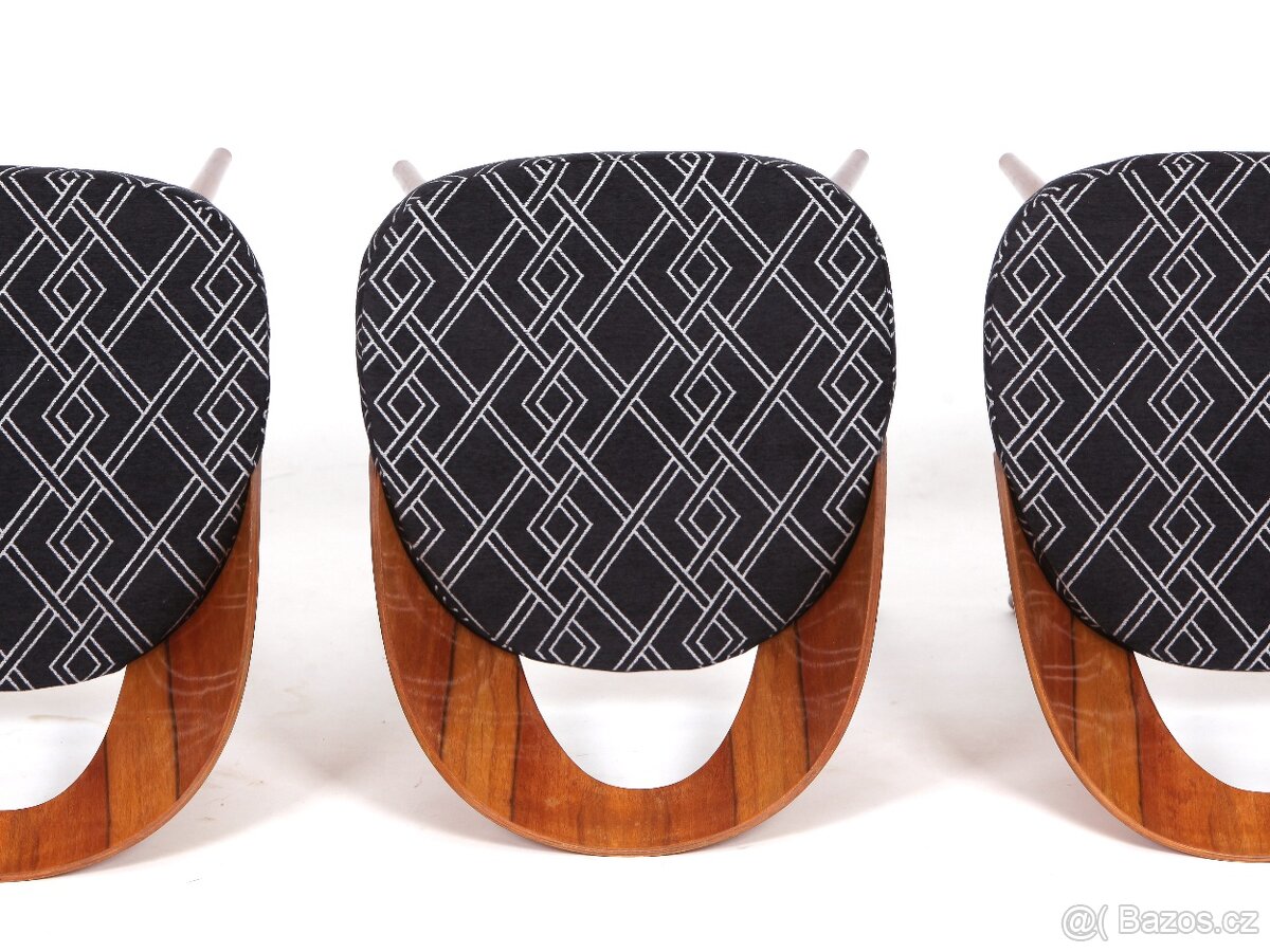 Designové retro židle po přečalounění, 4 ks - 13