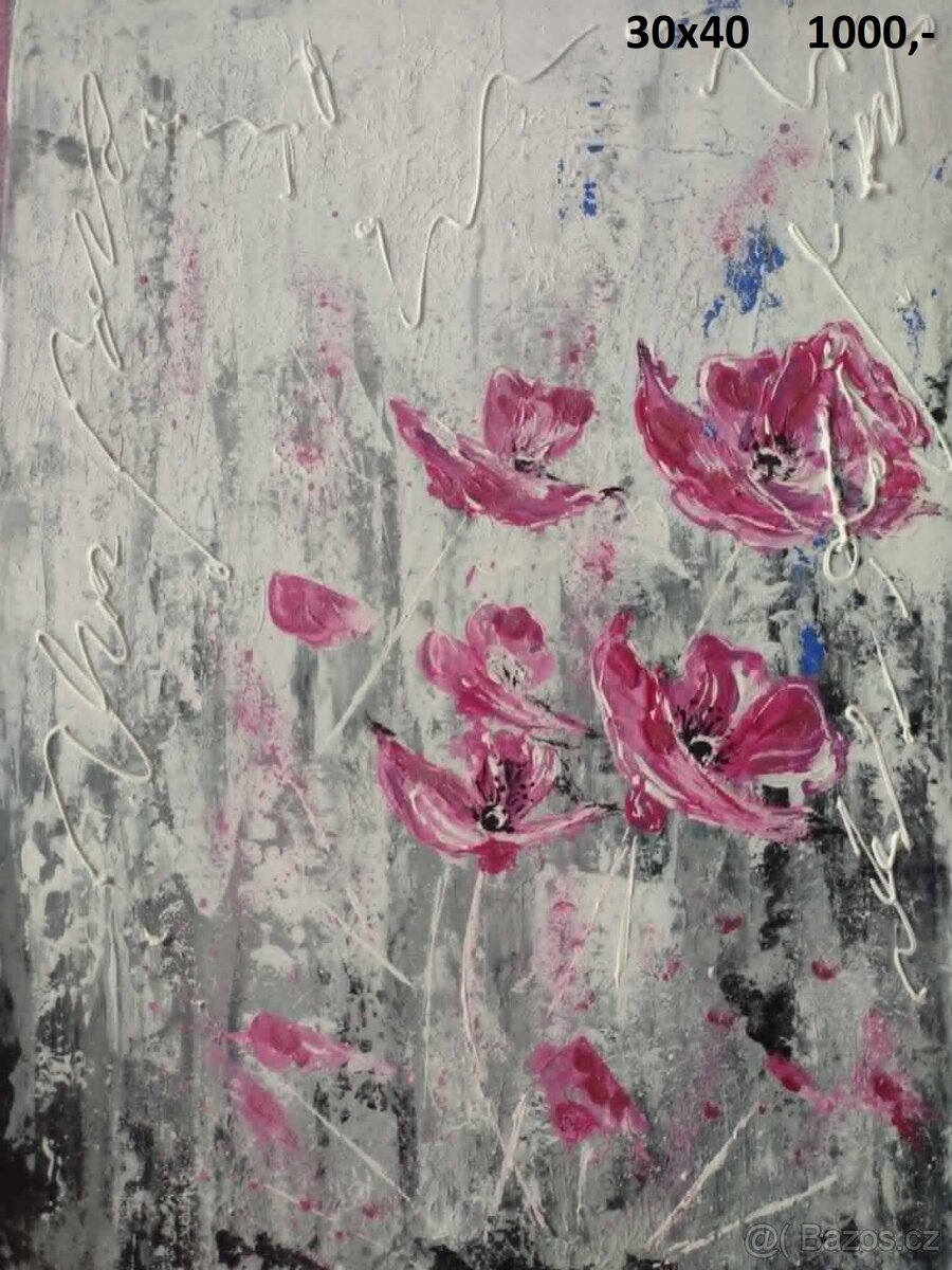 Ručně malované obrazy,akryl na plátně - 13