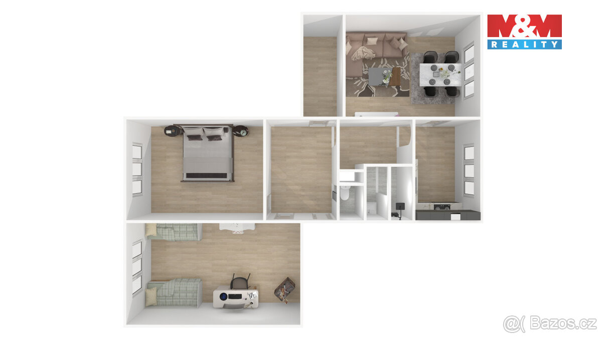 Prodej bytu 3+1, 85 m², Toužim, ul. Sídliště - 13