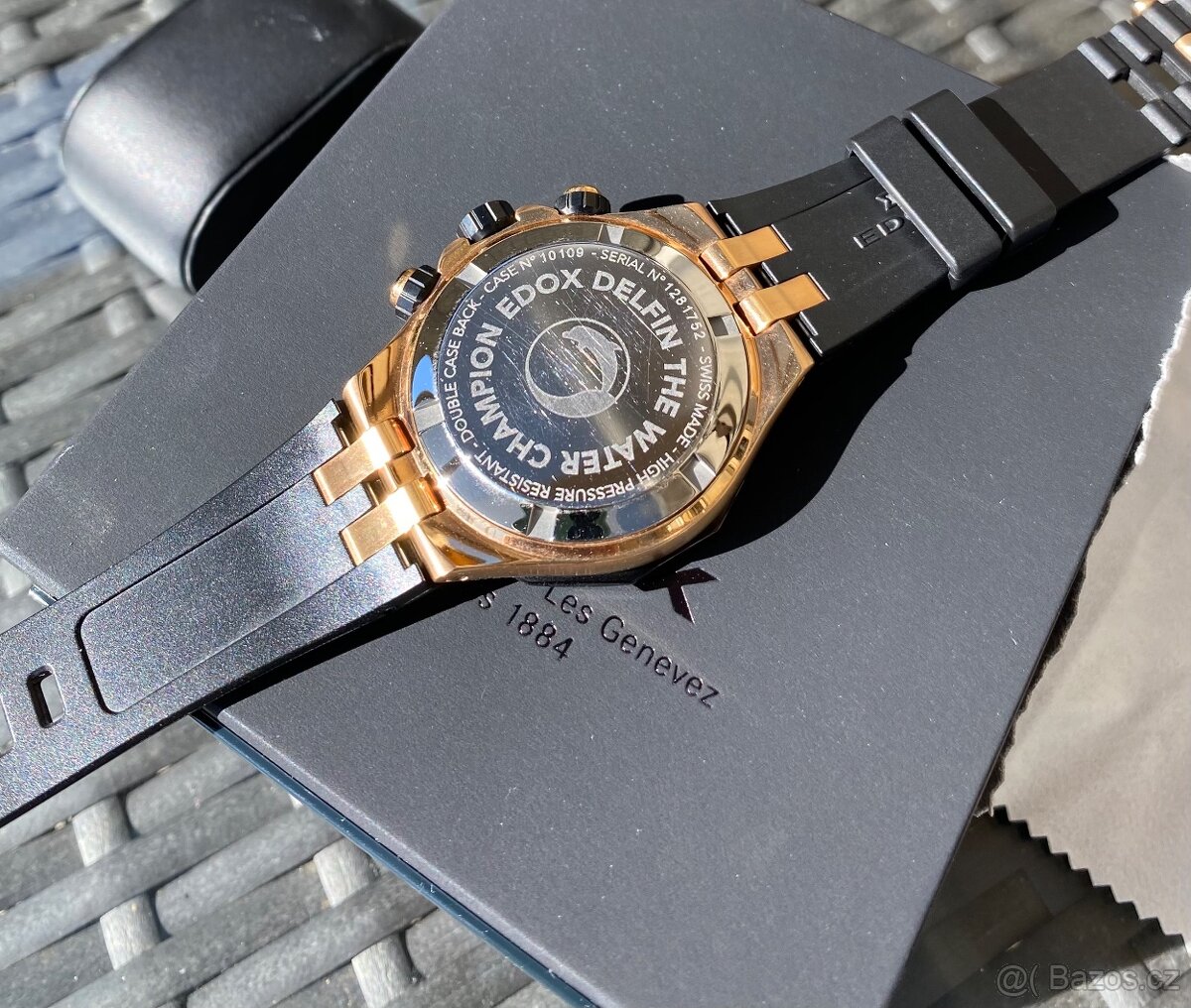 Hodinky Edox Delfin Chronograph 10109-357RNCA full set - 13