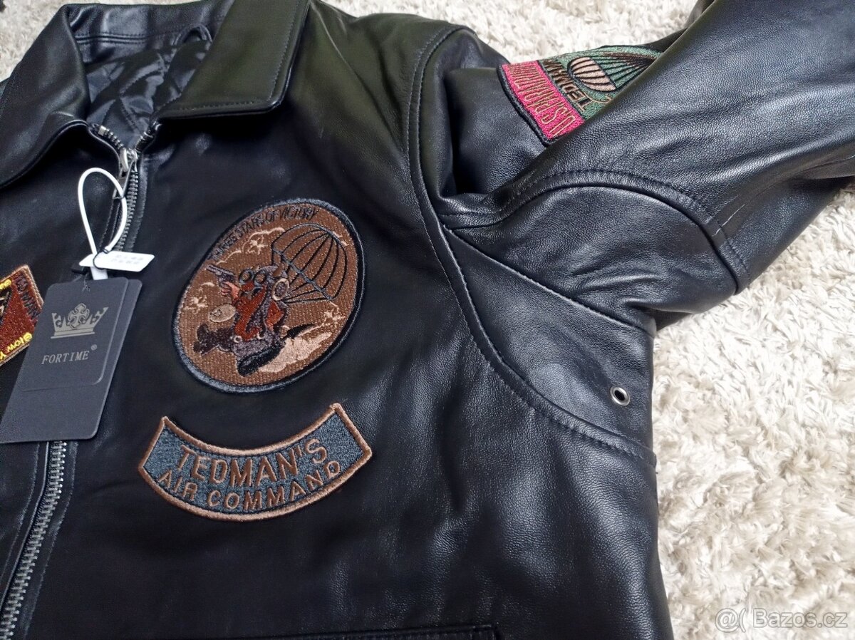 NOVÁ kožená letecká bunda A2 - M/L a L/XL - 13