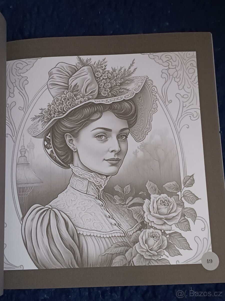 Omalovánky pro dospělé Victorian Ladies-grayscale - 13