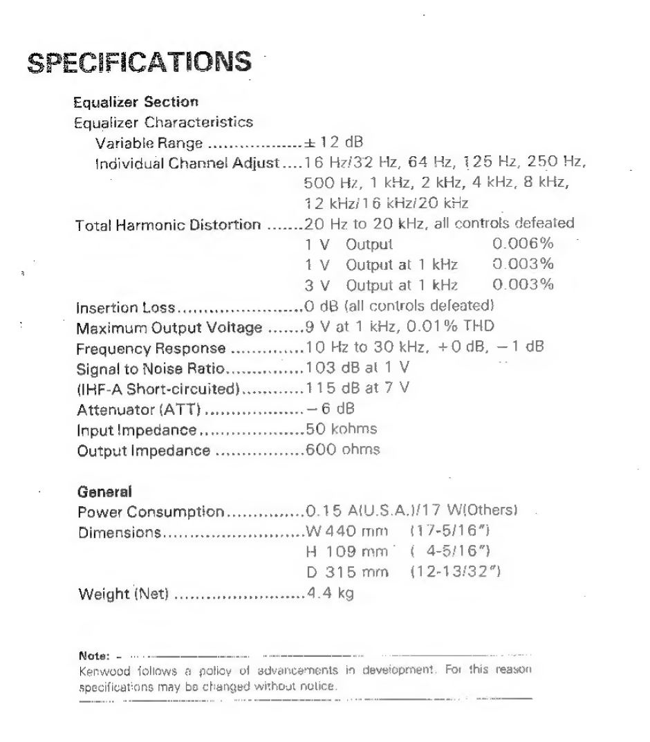 KENWOOD GE-9X Stereo Graphic Equalizer / Vintage / Rare - 13