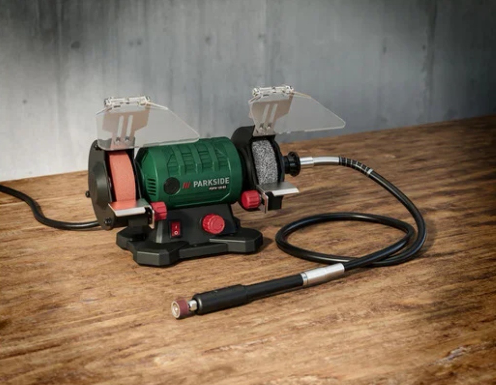 Elektrická dvou kotouč. bruska s ohebnou hřídelí Parkside - 13