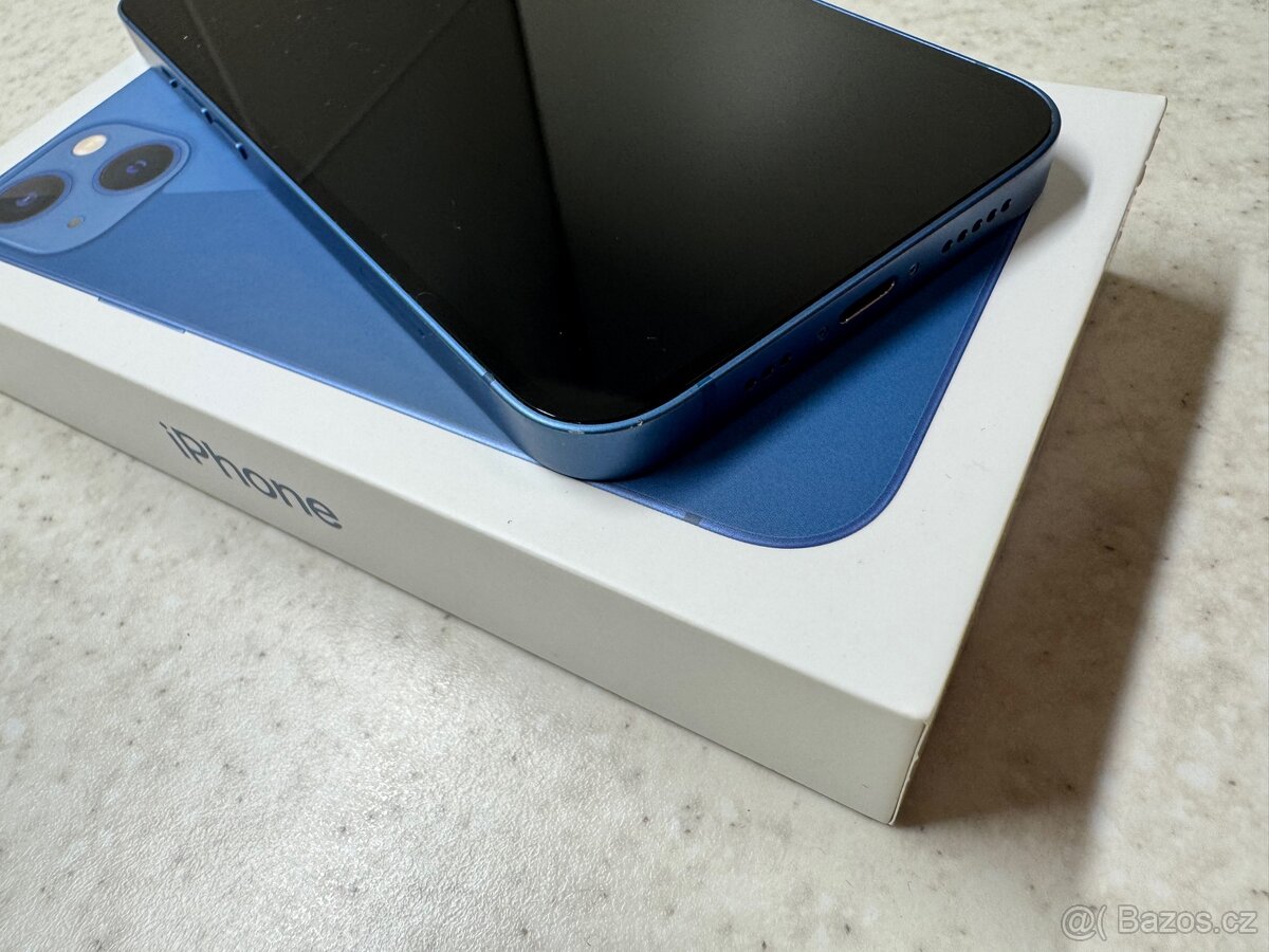 Iphone 13, 128 GB modrý - velmi dobrý stav - 13