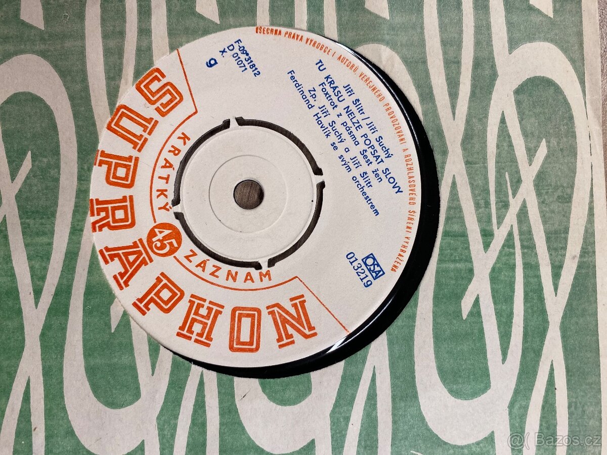 Gramofonová deska Supraphon Krátký 45 záznam, cena za kus - 13
