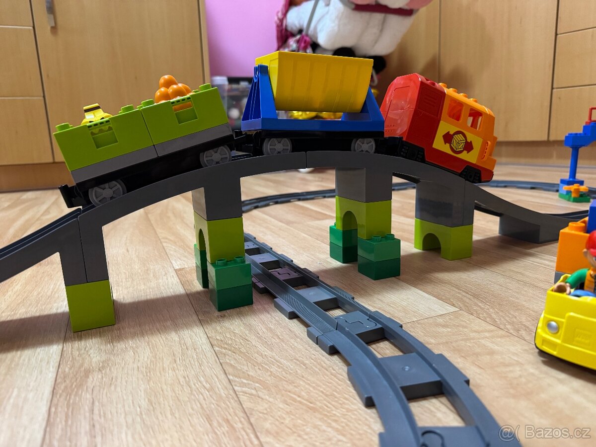 LEGO DUPLO 10508 - nákladní vlek DELUXE kompletní TOP STAV - 13