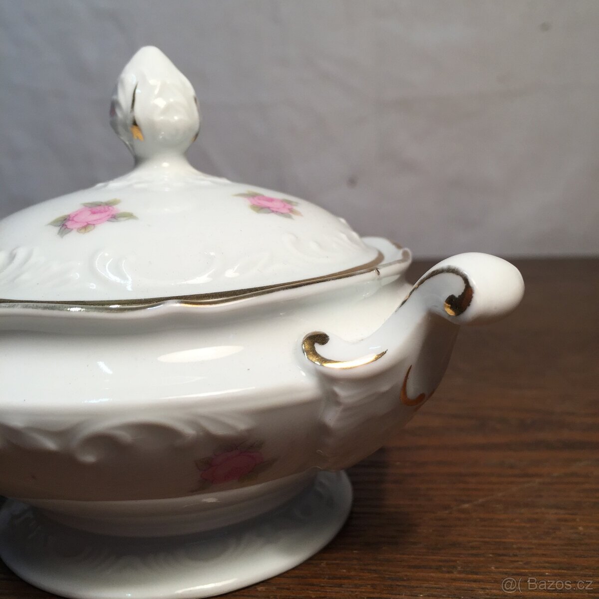 Konvice a cukřenka s kvítky Schlaggenvald Slavkov 1918 - 13