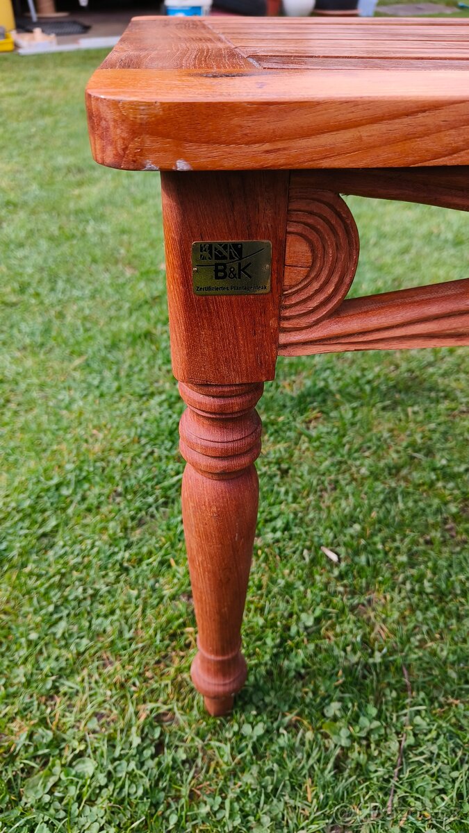 Stolek z teakového dřeva 120x55cm, výška-50cm - 13
