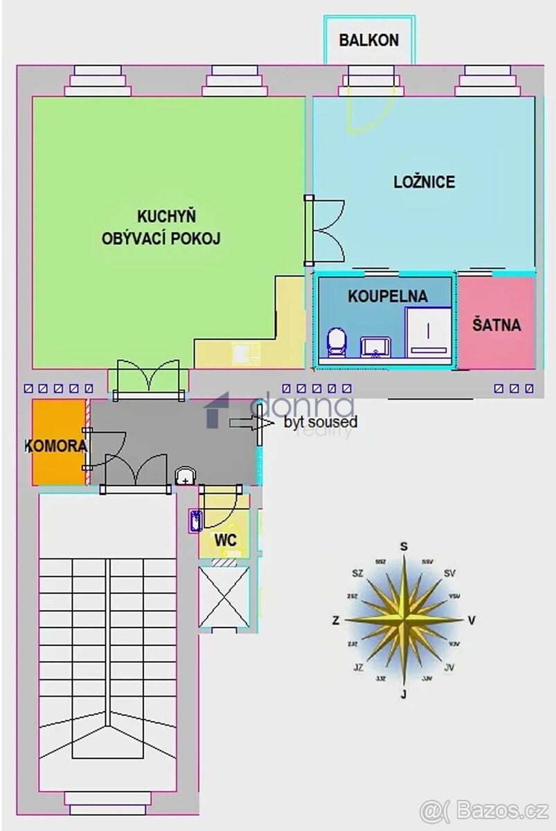 Pronájem bytu 2+kk/B 56m², ul. Na Smetance, Praha 2 - Vinohr - 13