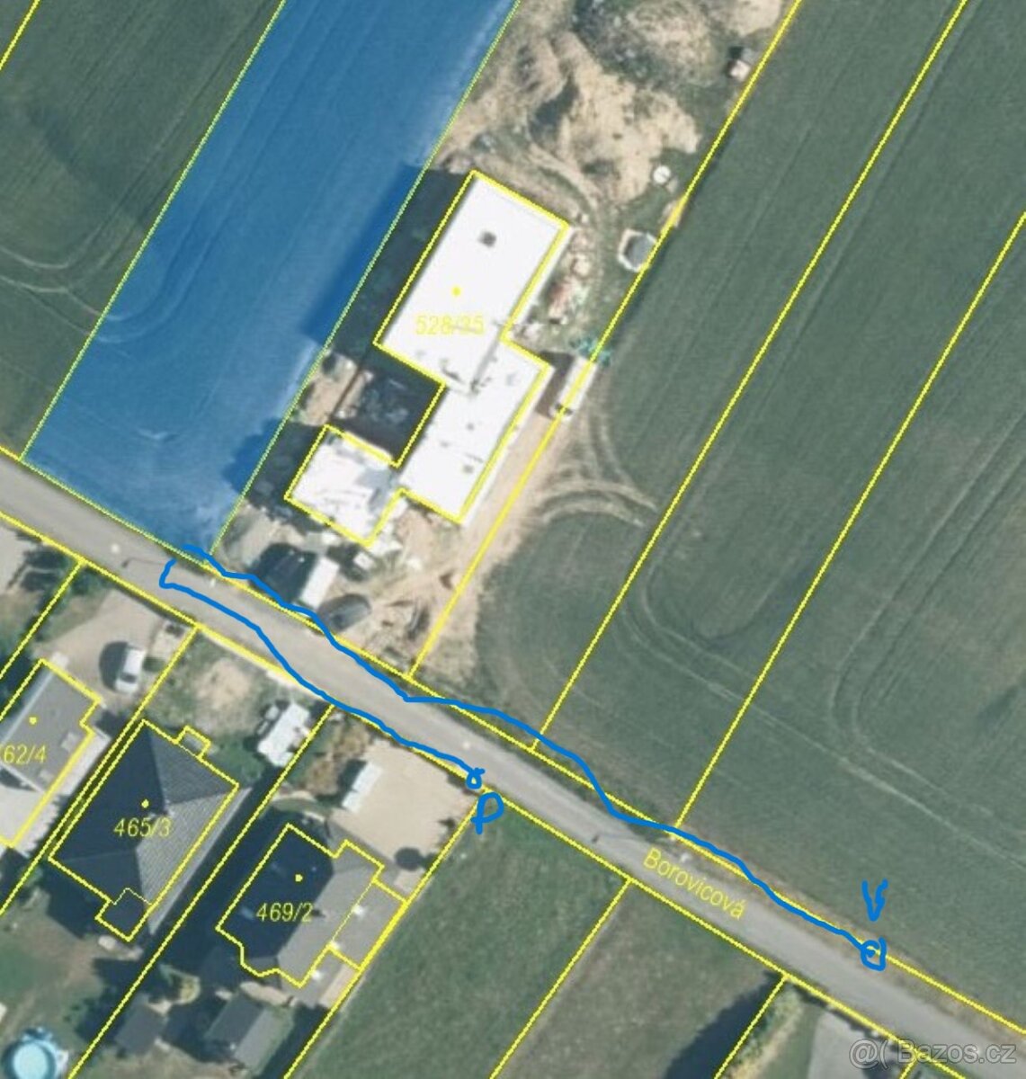 Stavební pozemek 2752 m2 (18x153) Zlín - Velíková - 13