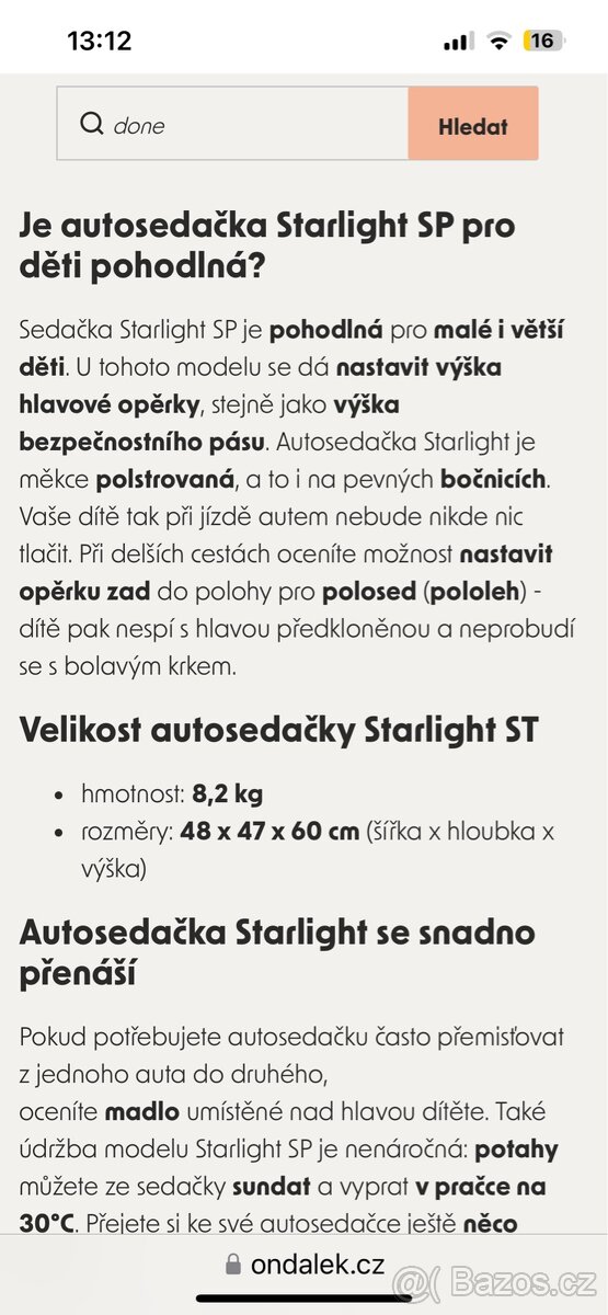 Autosedačka Storchenmühle Starlight SP - 13