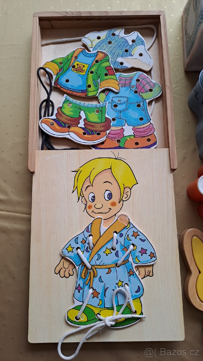 Retro stavebnice,mozaika,pokladničky,dřevěné puzzle - 13