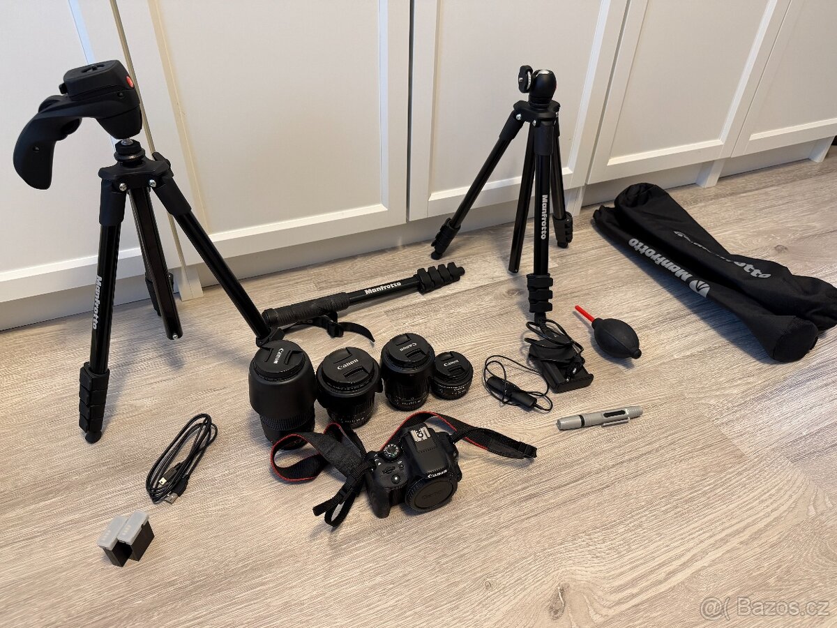 Velký set Canon EOS 100D + 4x objektiv + příslušenství - 13