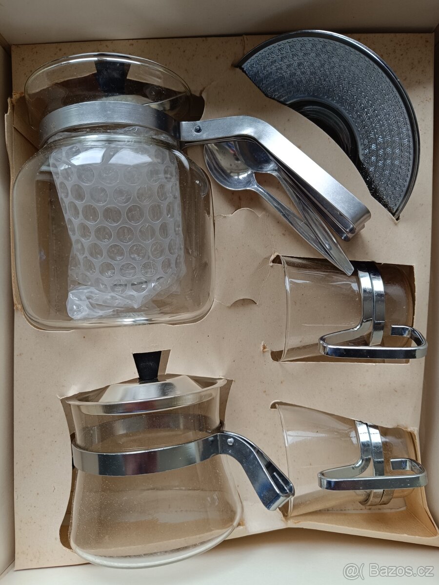 Staré nové retro sklo porcelán - 13