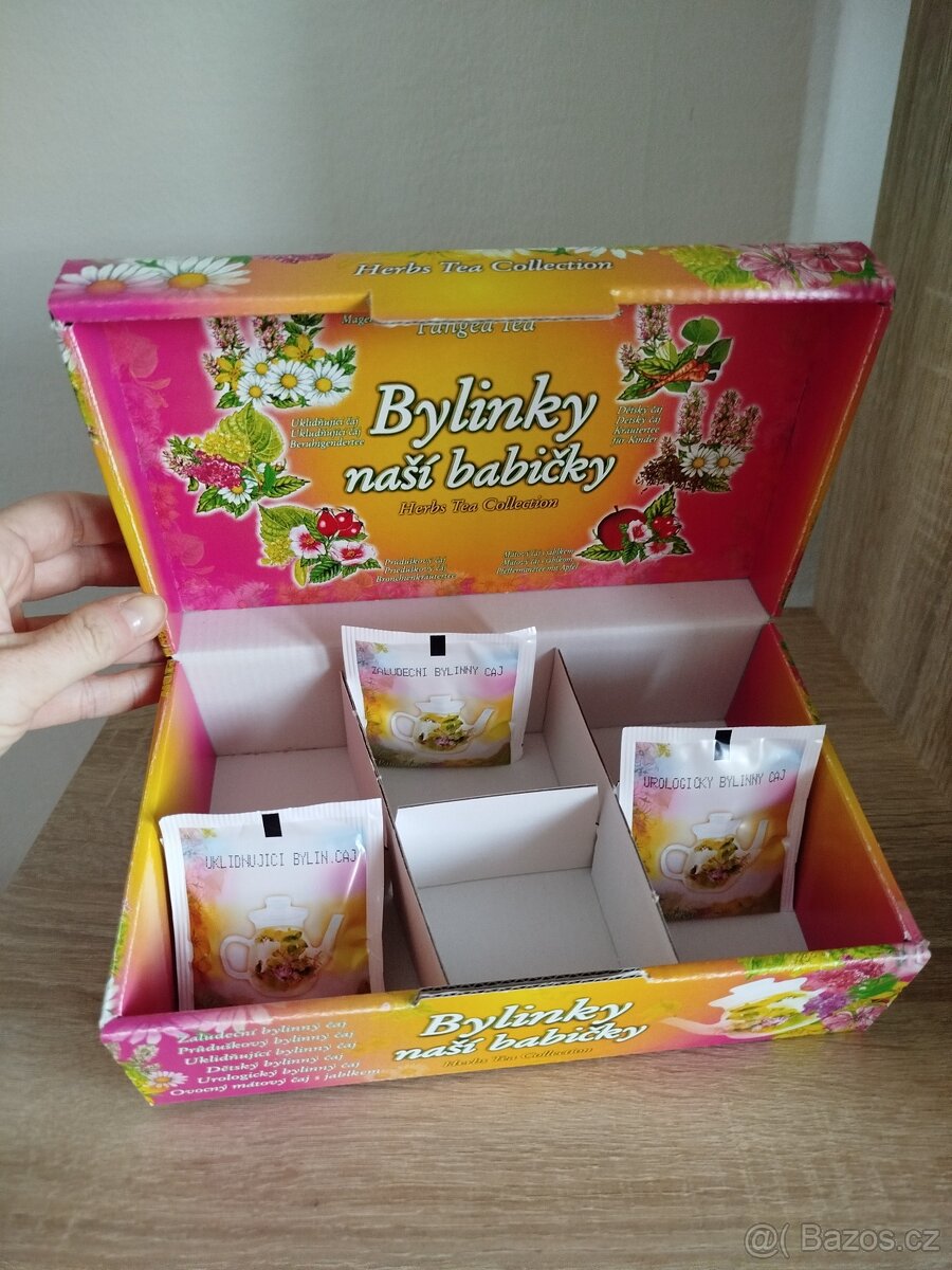 Krabičky dózy plechové kartonové od čajů - 13