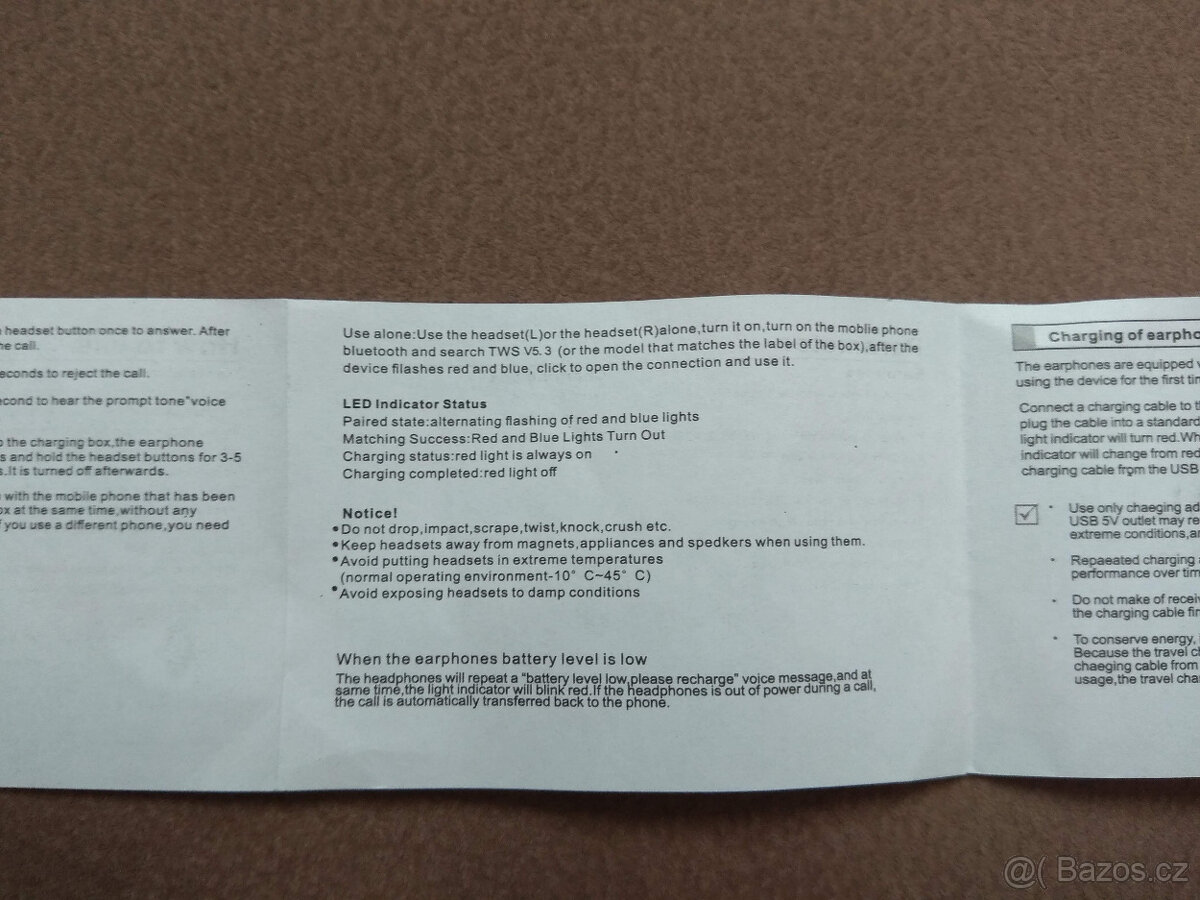 Bezdrátová sluchátka TWS - model M69 - 13