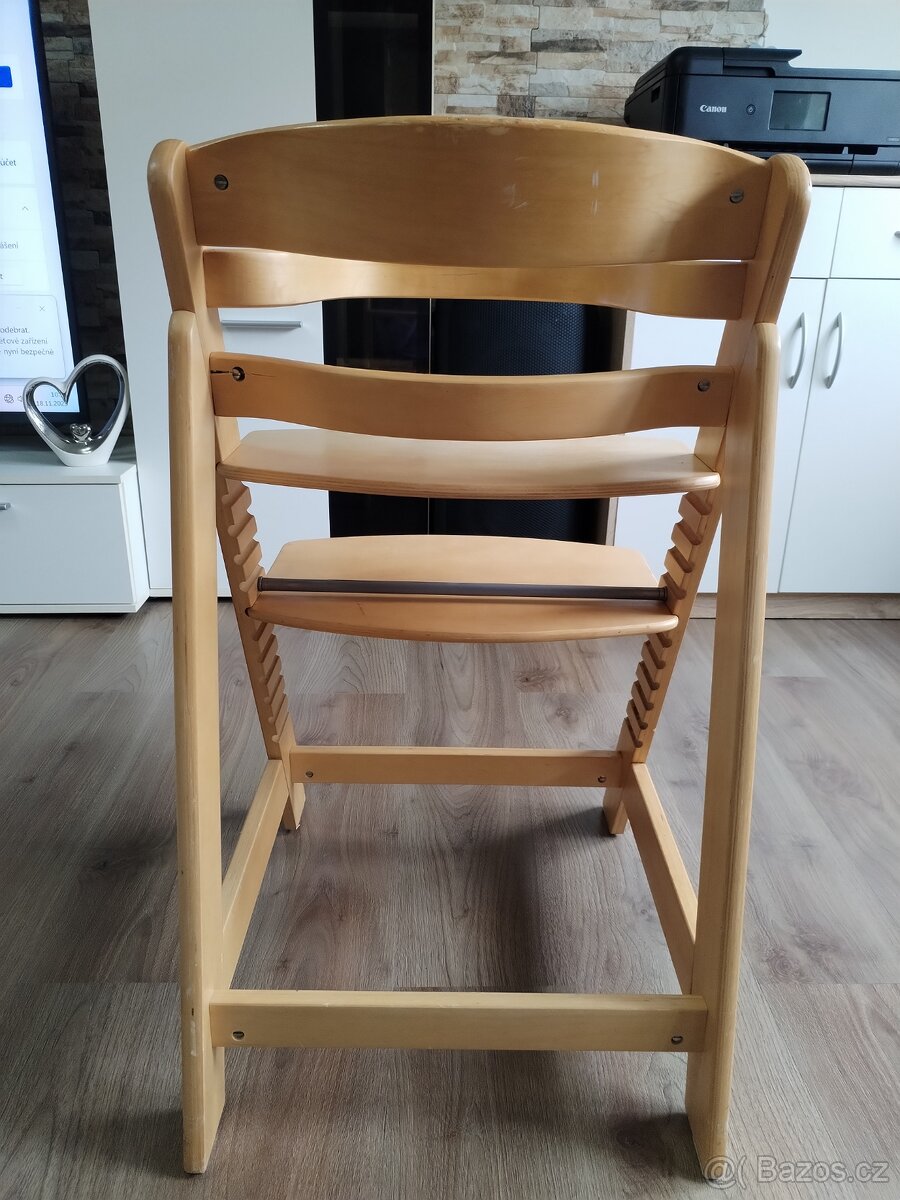 Celodřevěná polohovatelná jídelní židle pro dítě - 13