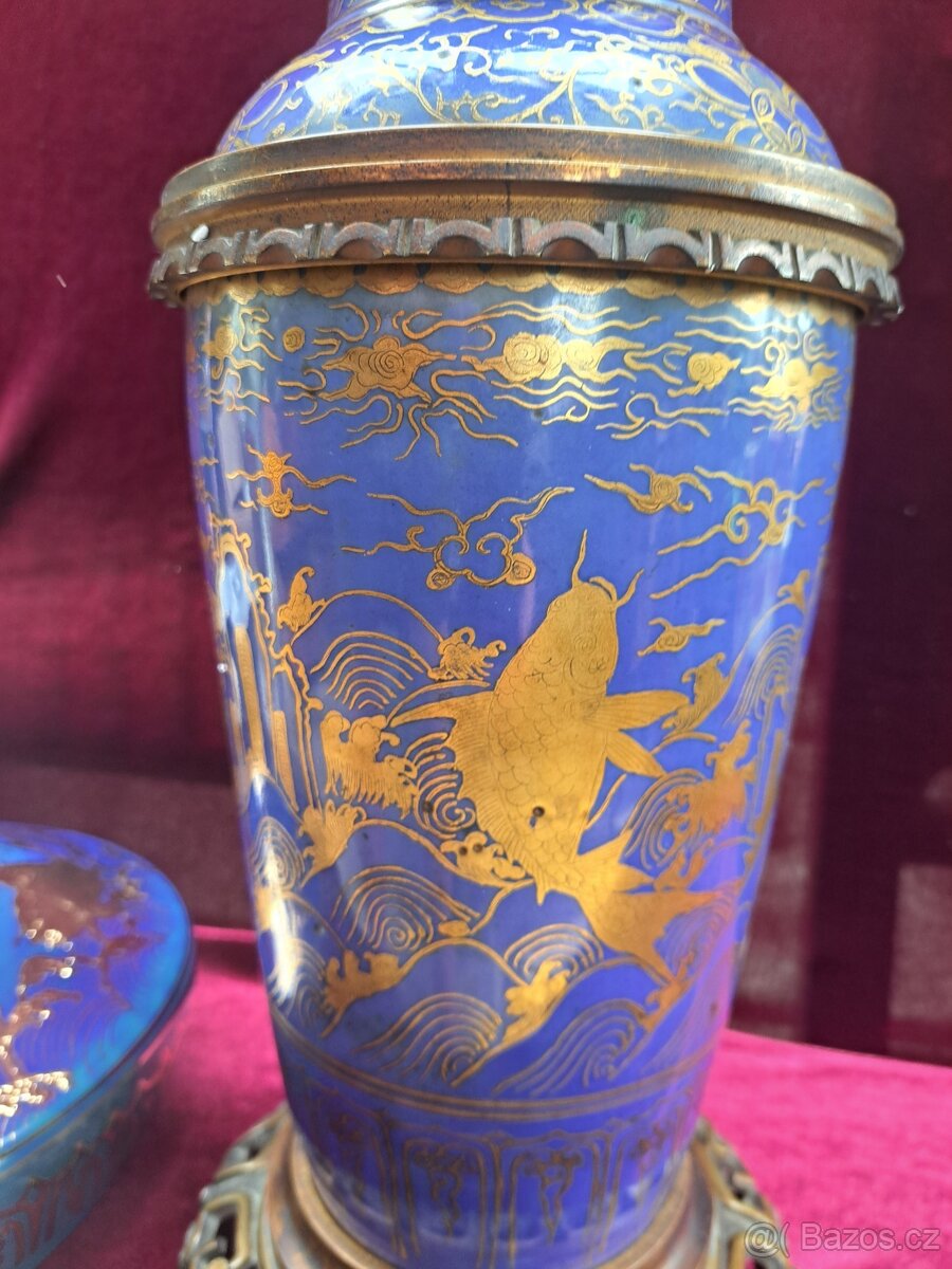 Petrolejová lampa - modrá - 13