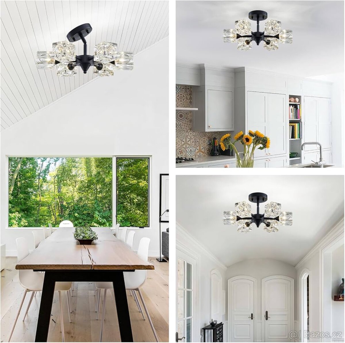 Luxus lustr kov a sklo 45 cm - 13