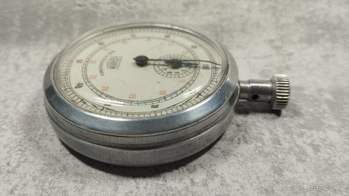 Staré kapesní stopky ELCHRON, ČSSR, funkční do sbírky - 13