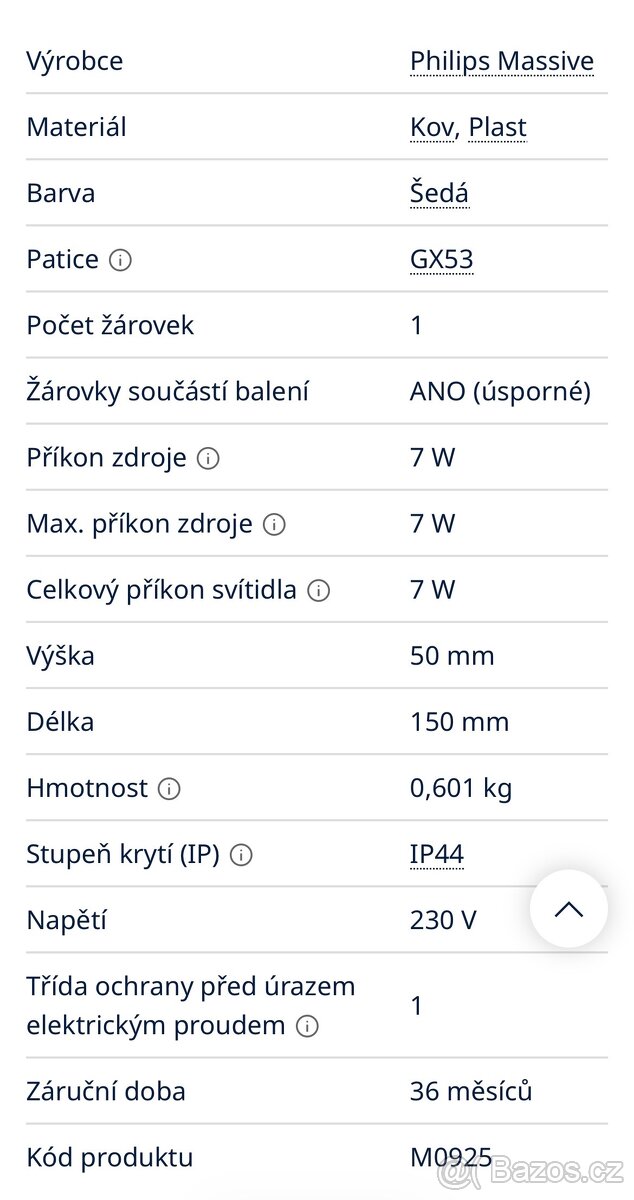 3ks venkovní nástěnné svítidla Philips Massive Graz - 13