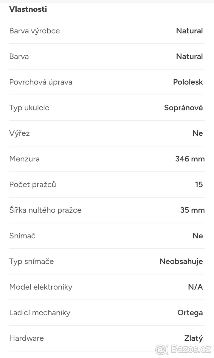 Ukulele soprán masivní Ortega - 13