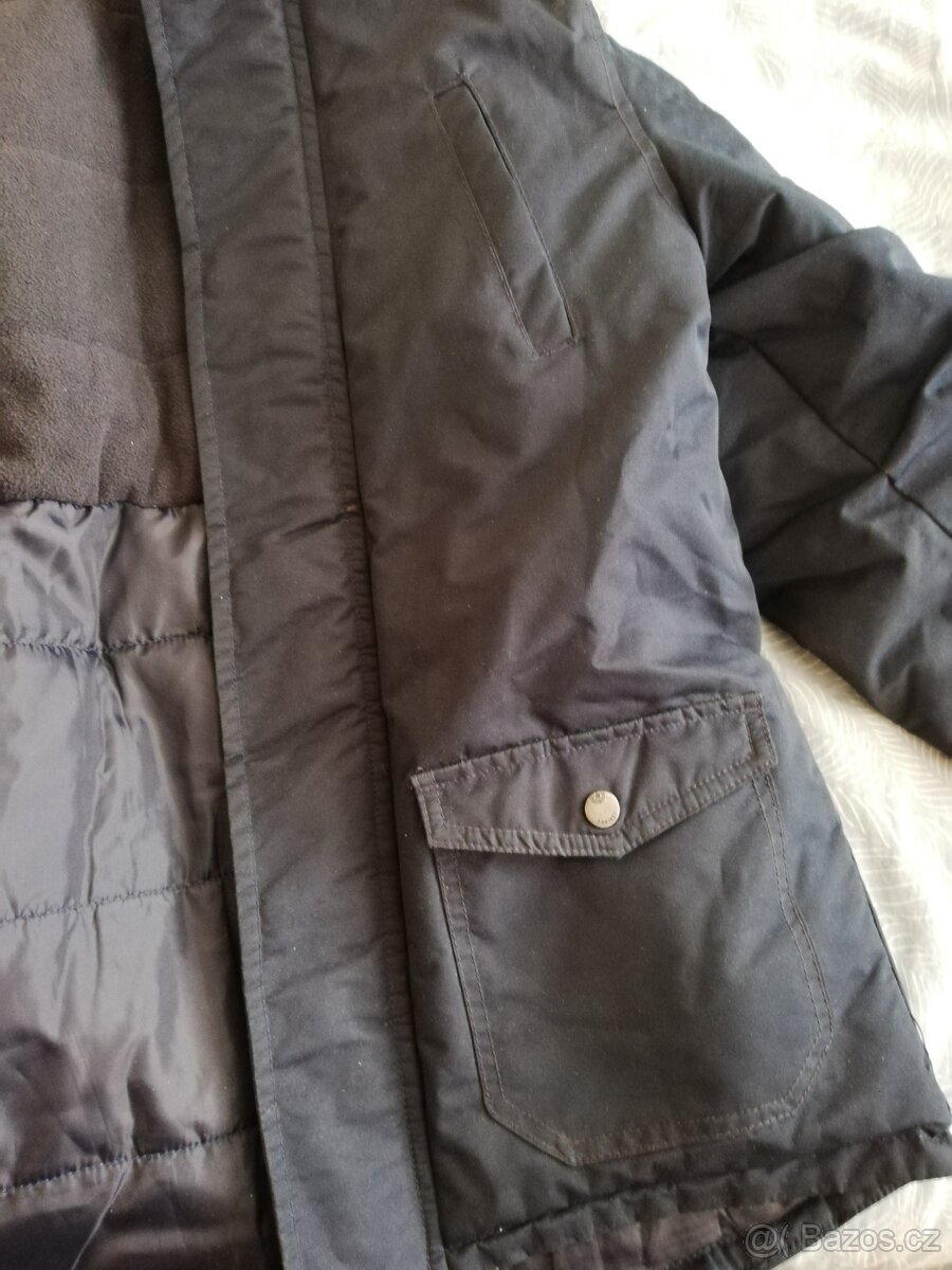 zimní chlapecká tm. modrá bunda 12/13 let - 13