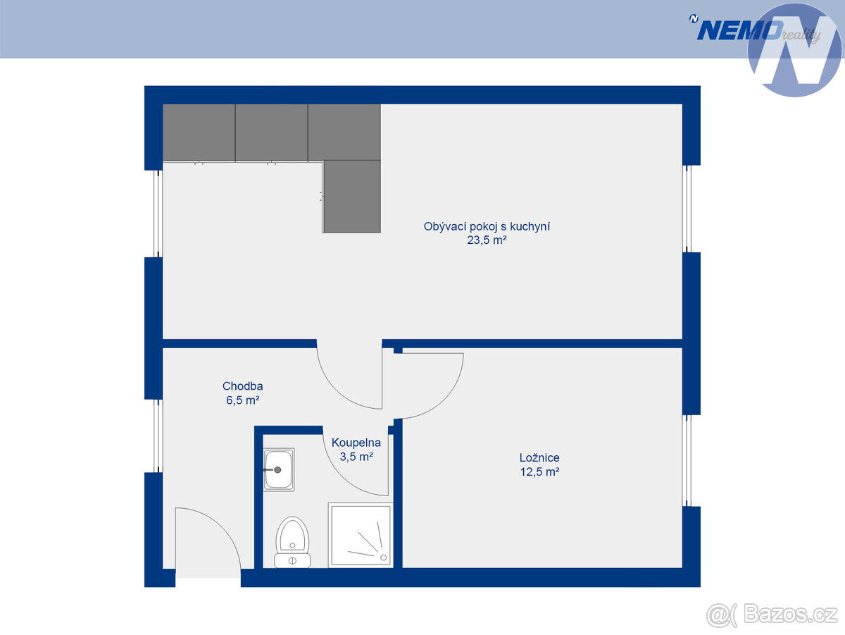Kvilda, apartmán 2+kk, 46 m2 - 13