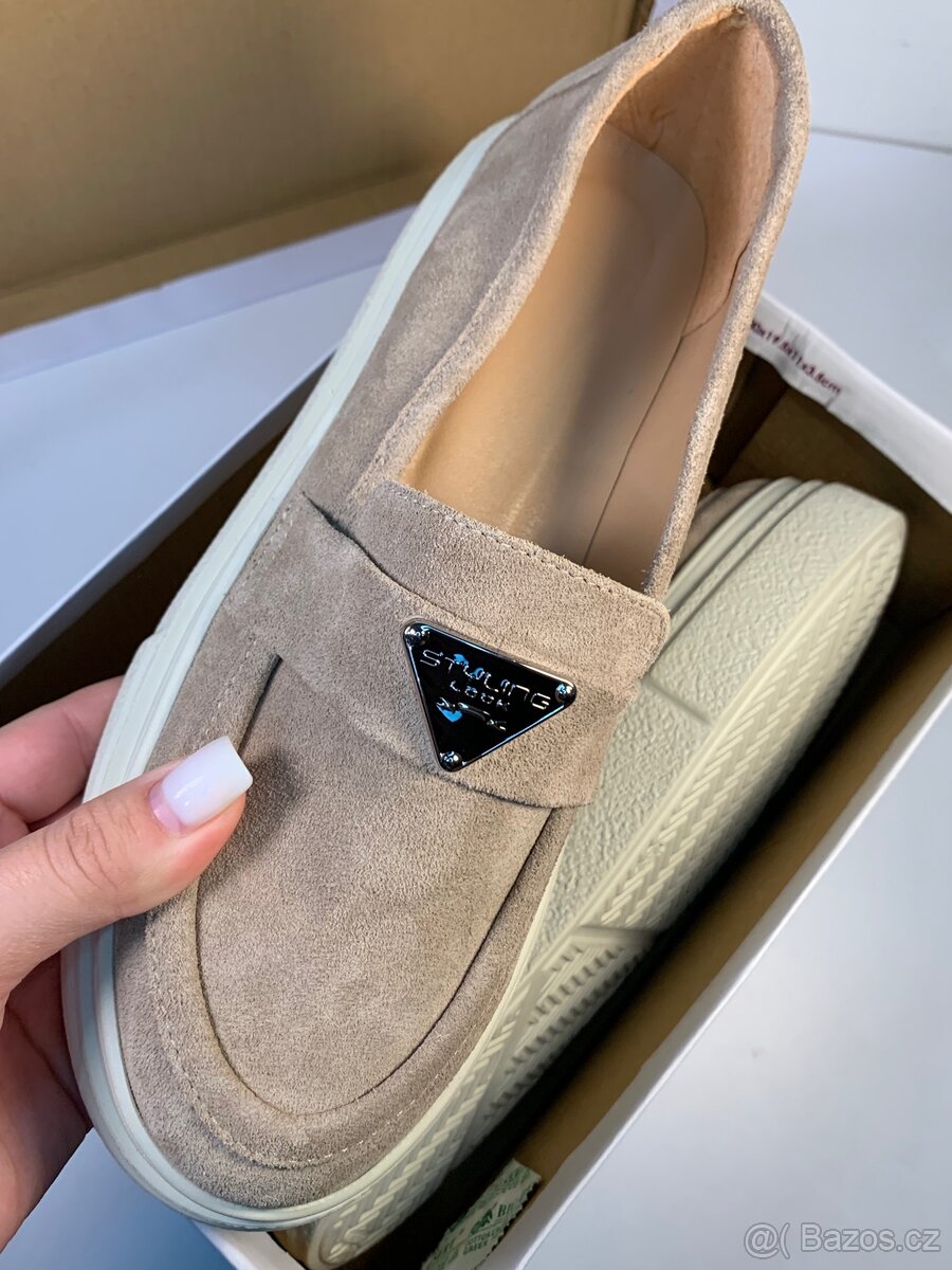 Dámské Loafers/ Mokasíny Kůže Nove - 13