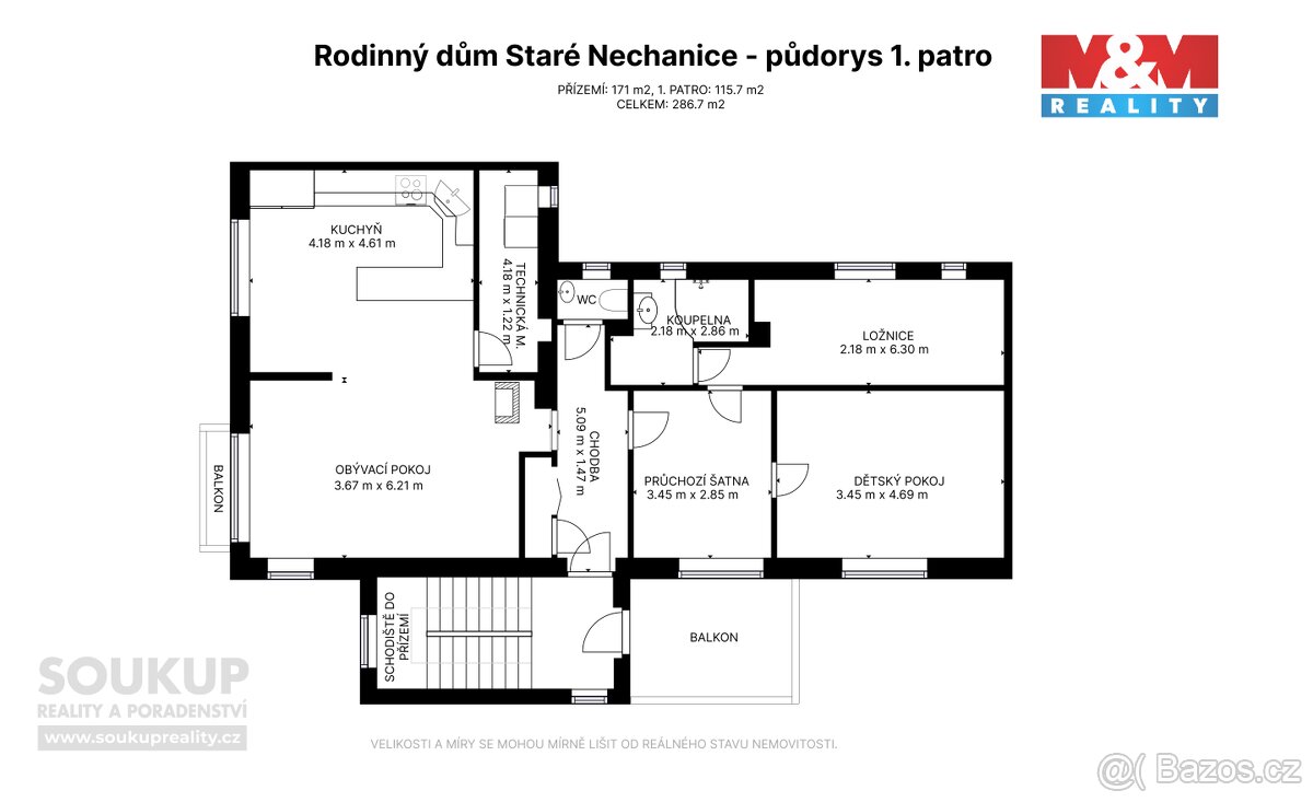 Prodej bytu 3+kk, 117 m², Nechanice - 13