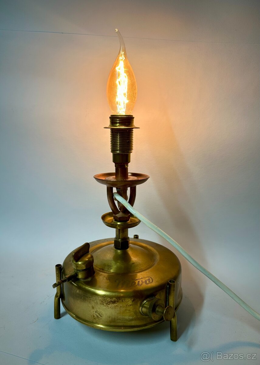 Stará krásná lampa MEVA předělaná na elektro TOP KOUSEK - 13