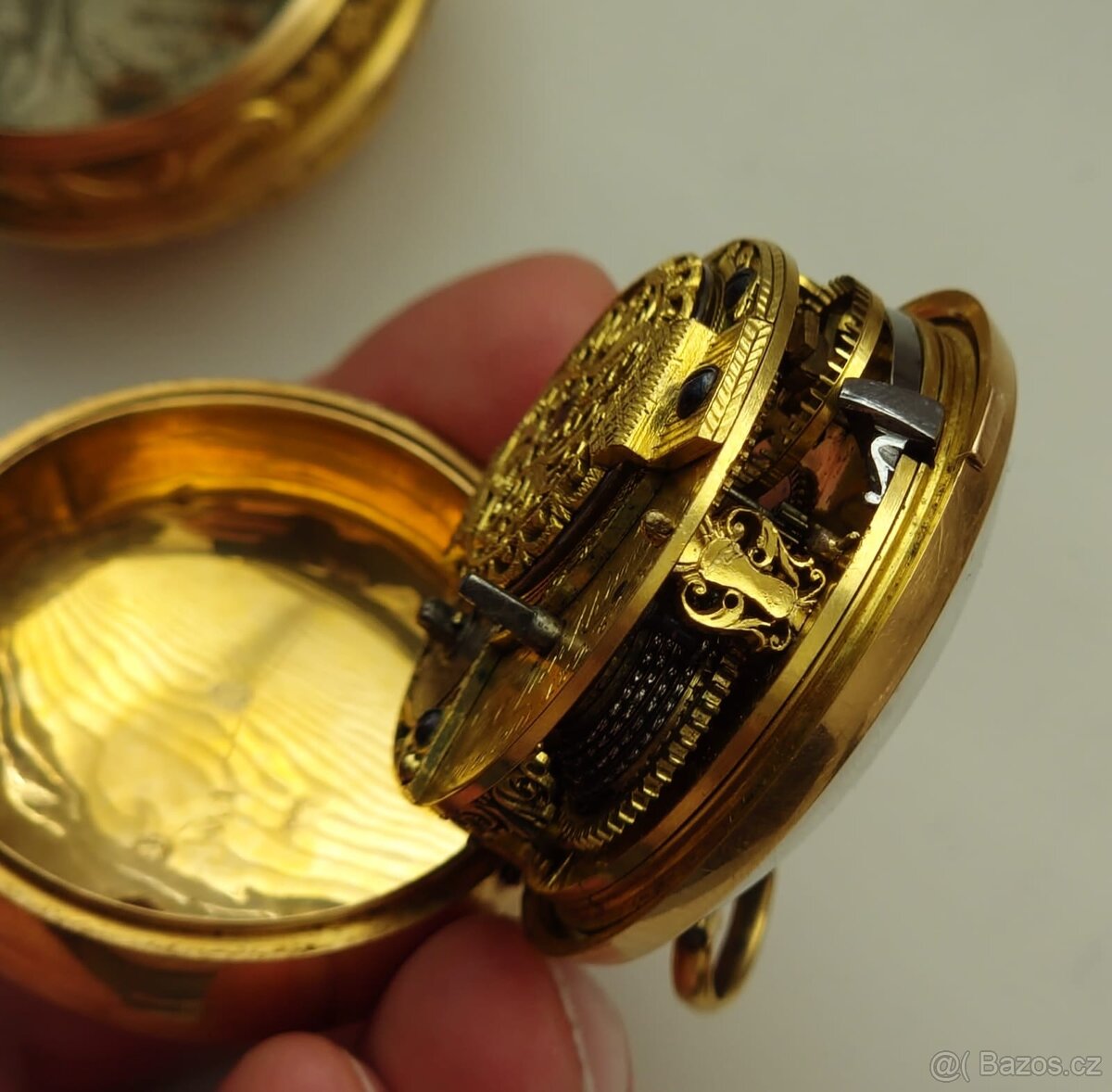 Zlaté kapesní hodinky špindlovky - 13